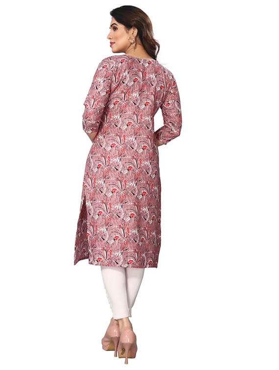 women pack of 2 printed three quarter sleeve straight kurta - 22259860 -  Standard Image - 1