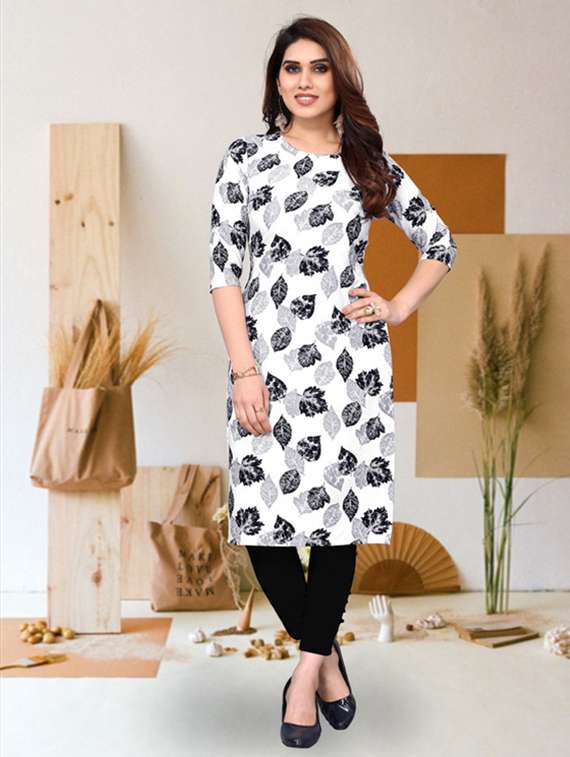 women pack of 4 printed straight kurta - 22259966 -  Standard Image - 4
