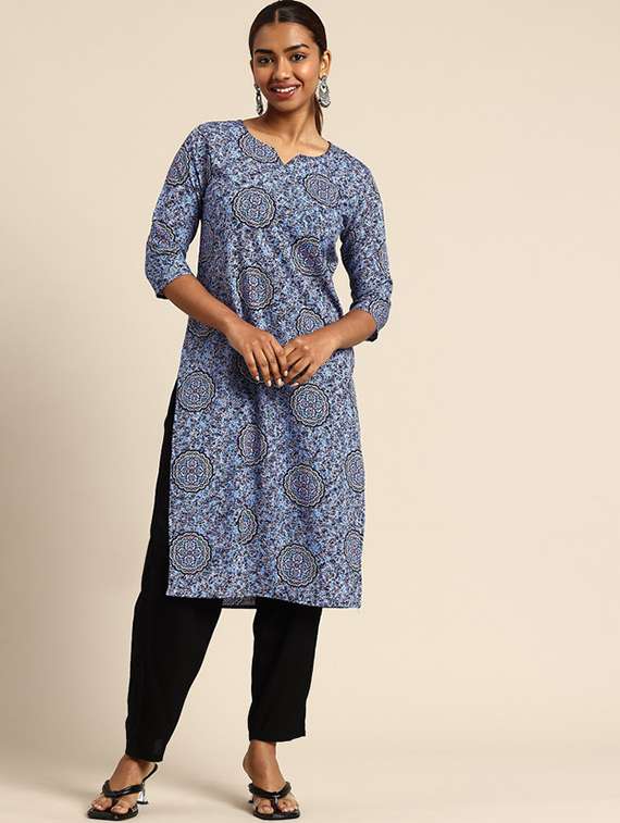 women pack of 4 printed straight kurta - 22260016 -  Standard Image - 1