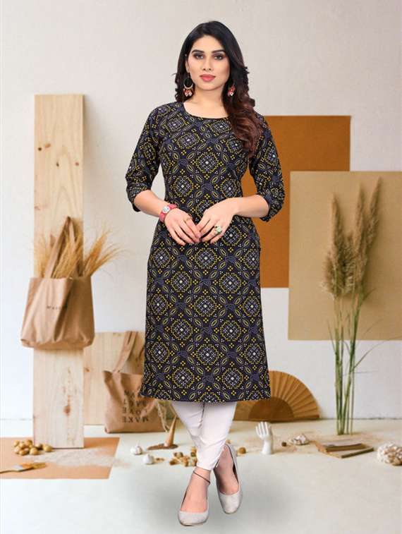 women pack of 4 printed straight kurta - 22260024 -  Standard Image - 1