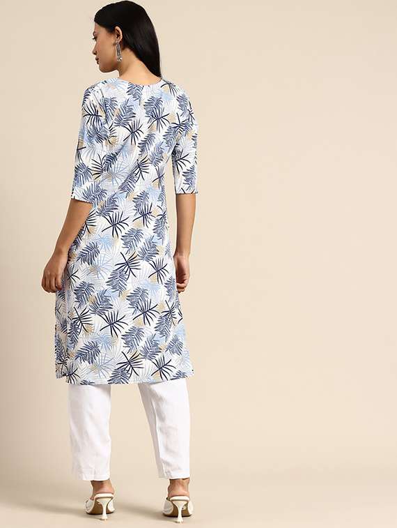 women pack of 2 printed straight kurta - 22260034 -  Standard Image - 4