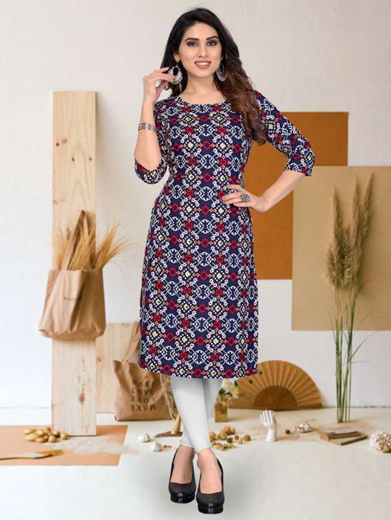 women pack of 4 printed straight kurta - 22260051 -  Standard Image - 1
