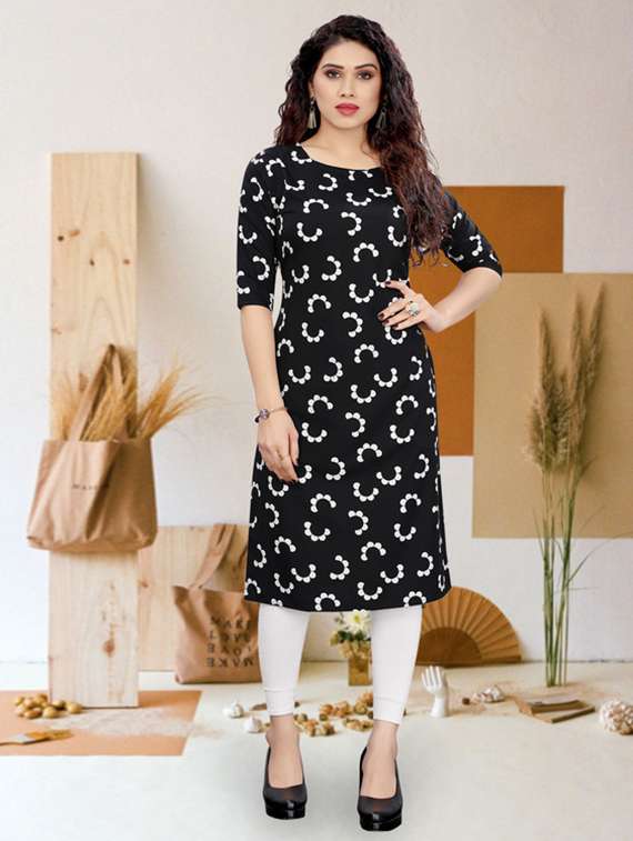 women pack of 4 printed straight kurta - 22260051 -  Standard Image - 4