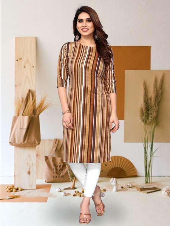 women pack of 4 printed straight kurta - 22260060 -  Standard Image - 4