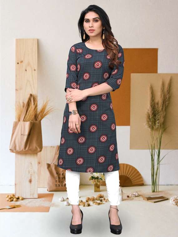 women pack of 4 printed straight kurta - 22260069 -  Standard Image - 1