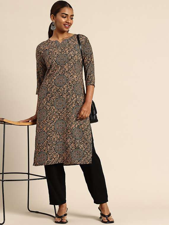 women pack of 2 printed straight kurta - 22260220 -  Standard Image - 1