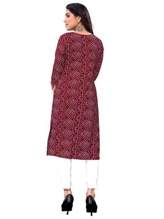 women pack of 2 printed three quarter sleeve straight kurta - 22260510 -  Standard Image - 1