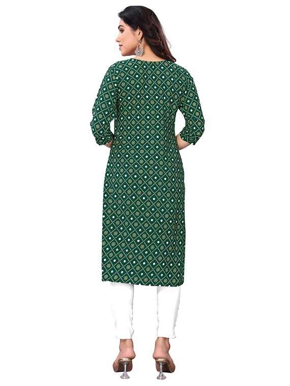 women pack of 2 printed three quarter sleeve straight kurta - 22260631 -  Standard Image - 1