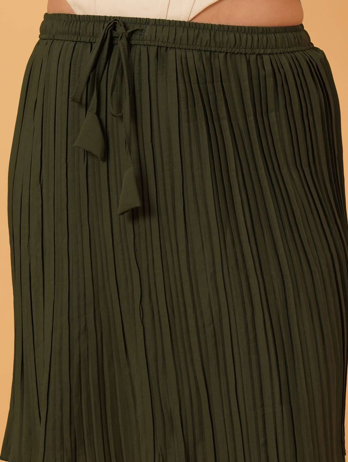 women plus size solid mid rise pleated skirt - 22260735 -  Standard Image - 4