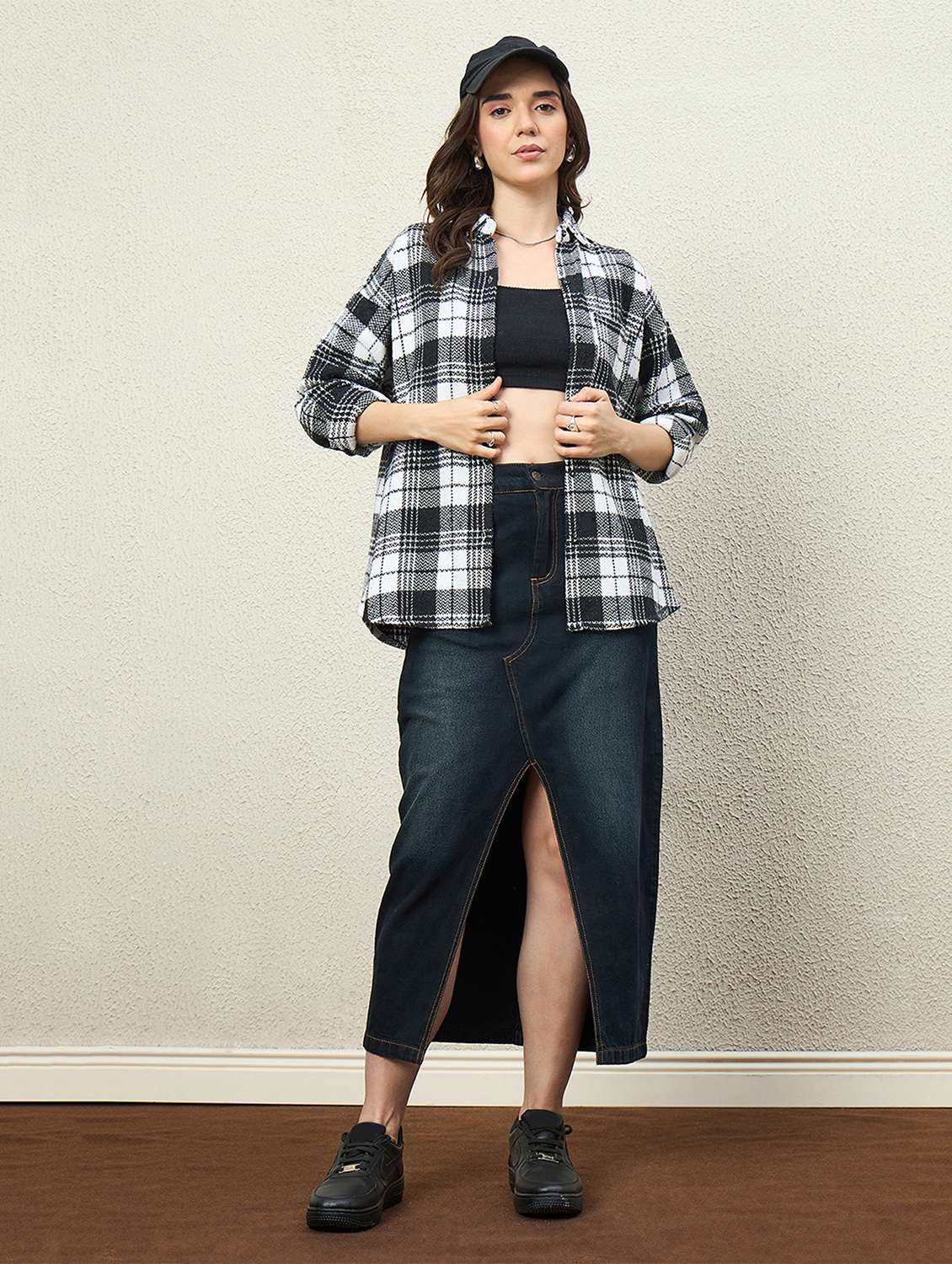 women collared long sleeve oversized shirt - 22260748 -  Standard Image - 4