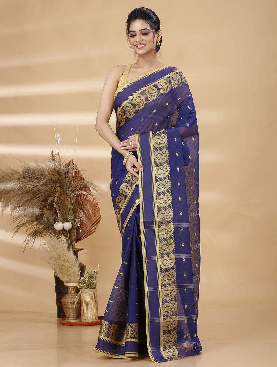 women self design handloom saree