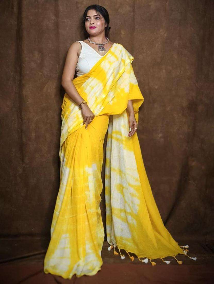 women tie & dye printed handloom saree - 22260906 -  Standard Image - 1