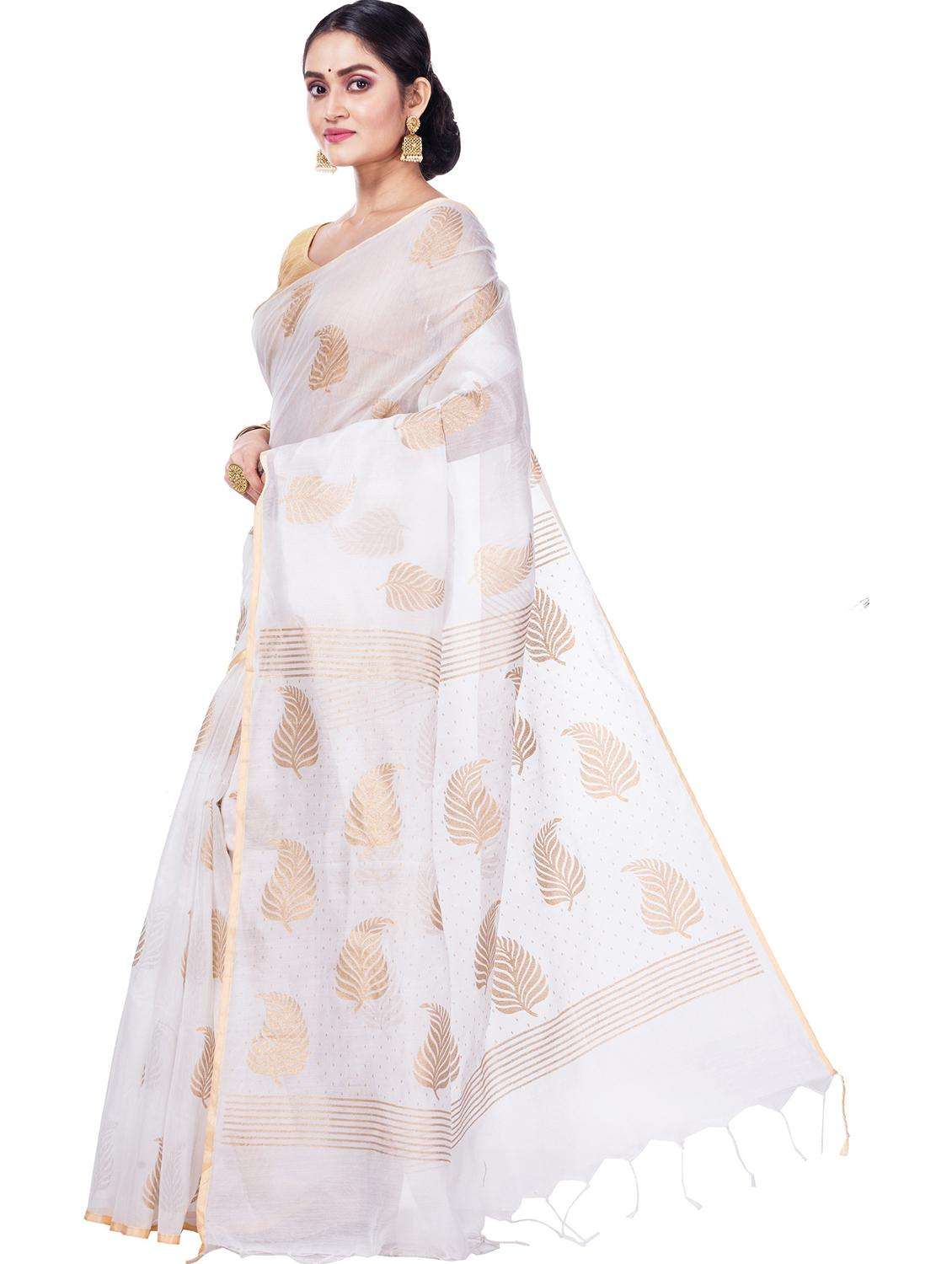 women foil printed saree - 22260950 -  Standard Image - 1