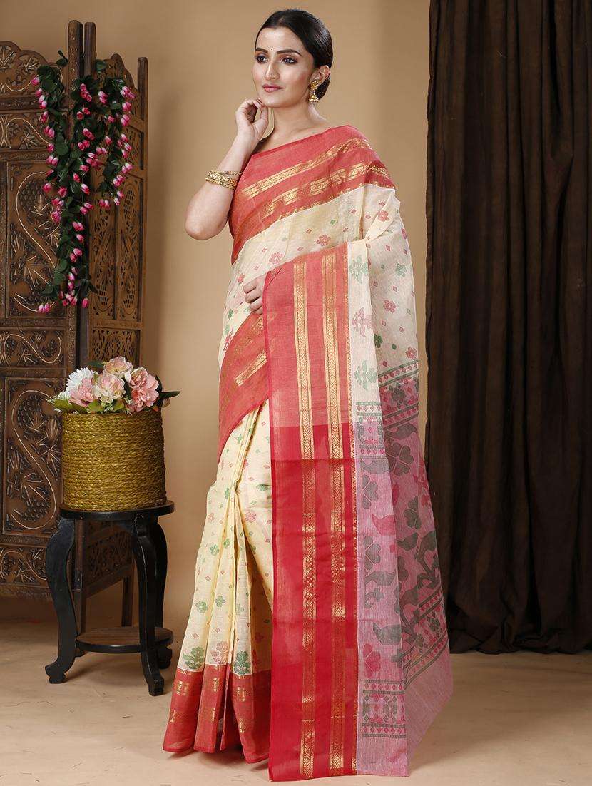 women self design handloom saree - 22260990 -  Standard Image - 1