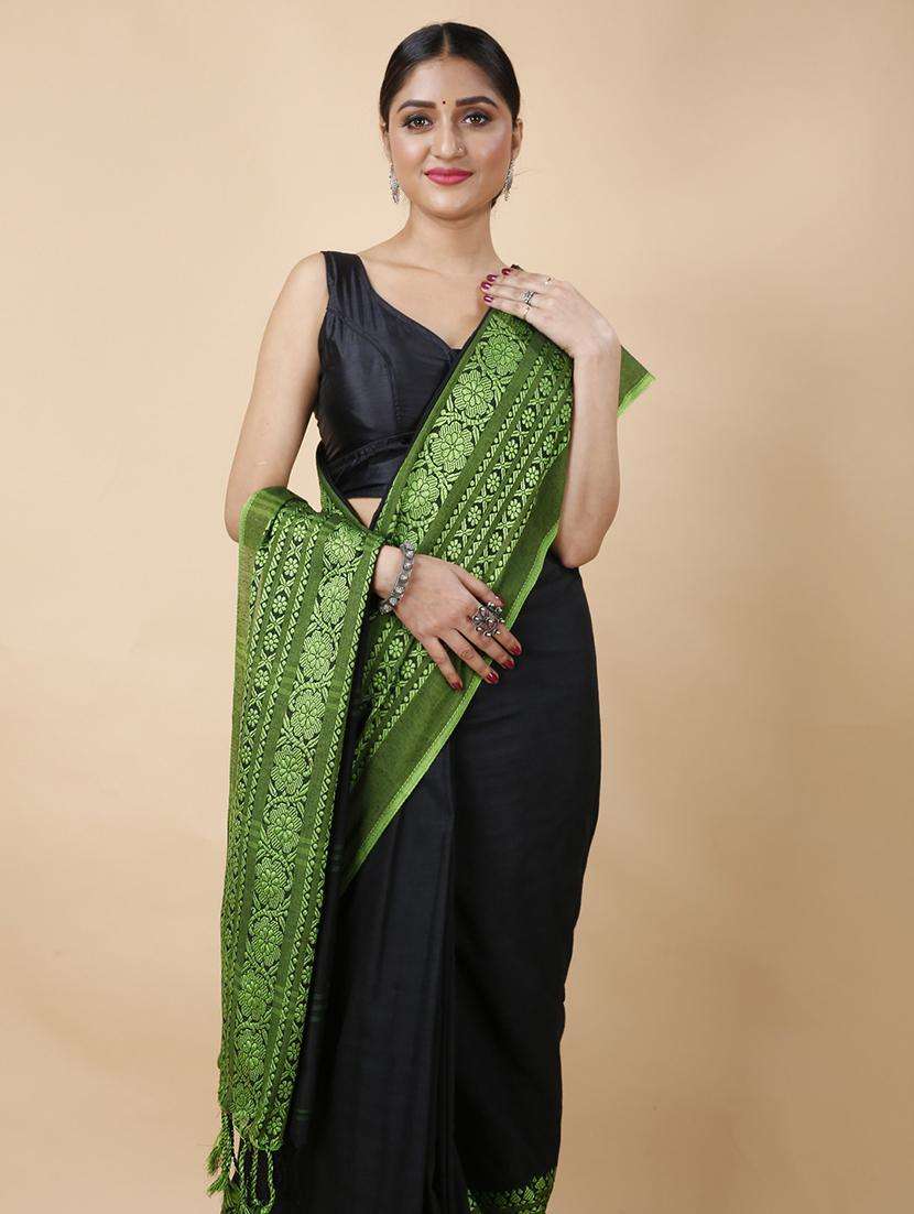 women self design handloom saree - 22260994 -  Standard Image - 1
