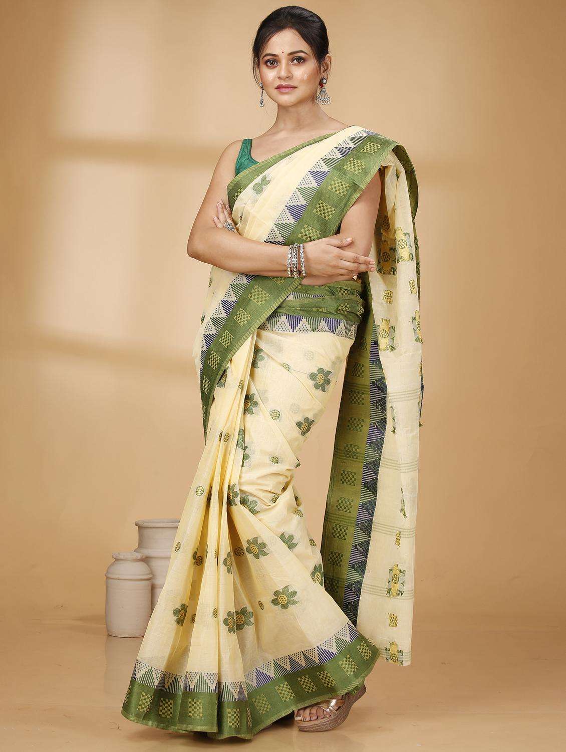 women self design handloom saree - 22260999 -  Standard Image - 1