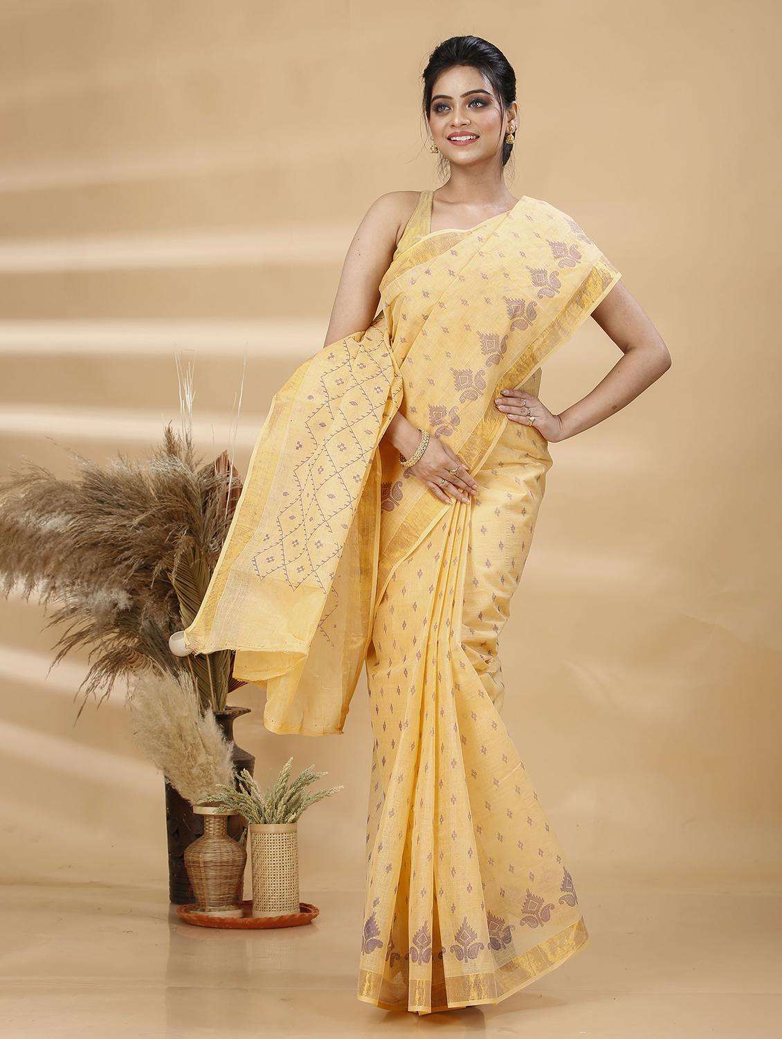 women printed handloom saree - 22261073 -  Standard Image - 1