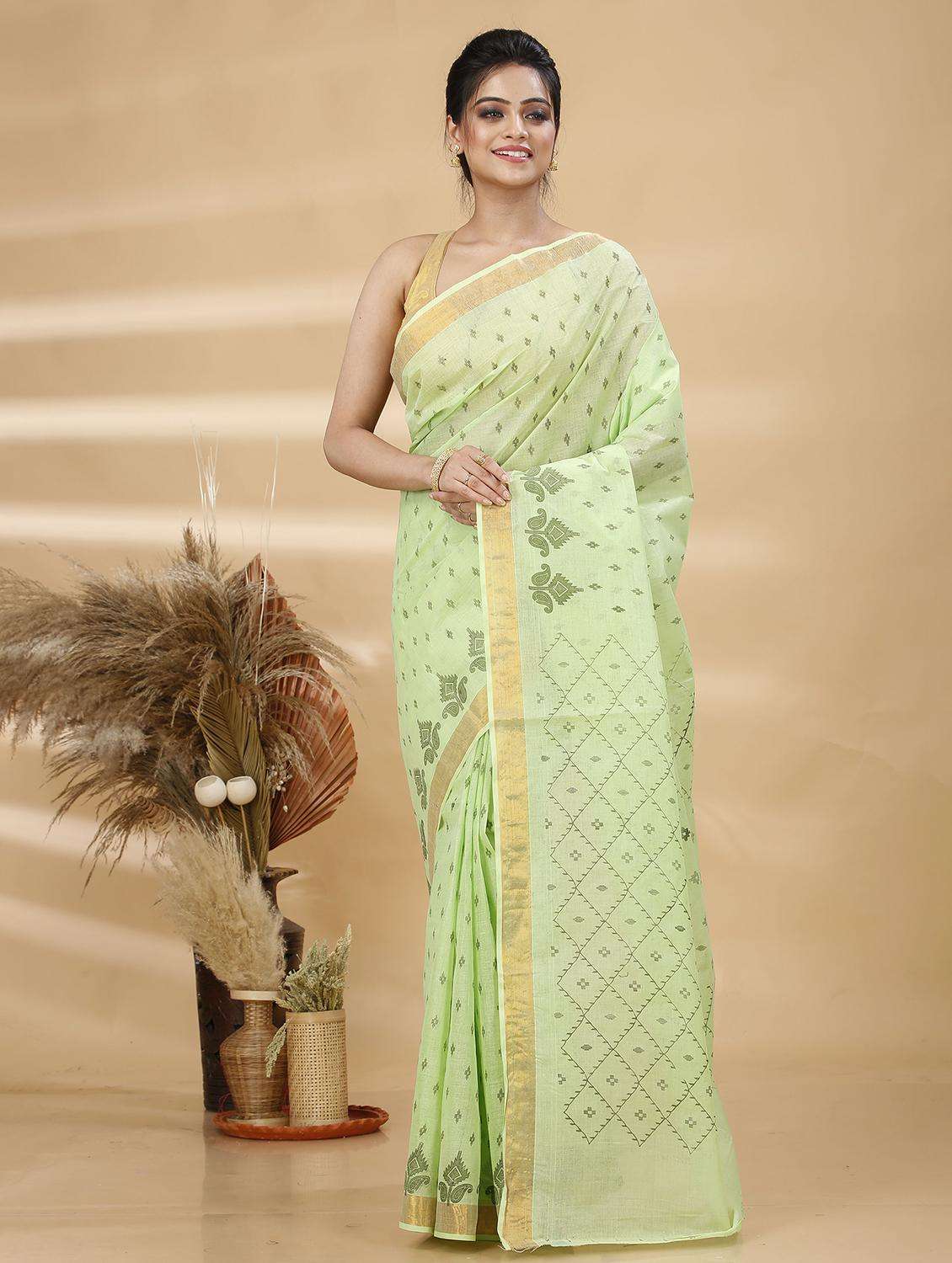 women printed handloom saree - 22261115 -  Standard Image - 1