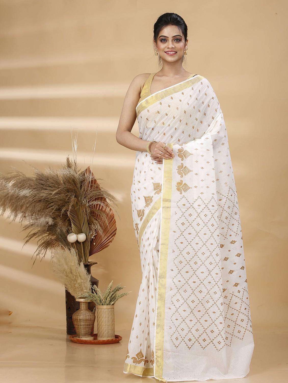 women printed handloom saree