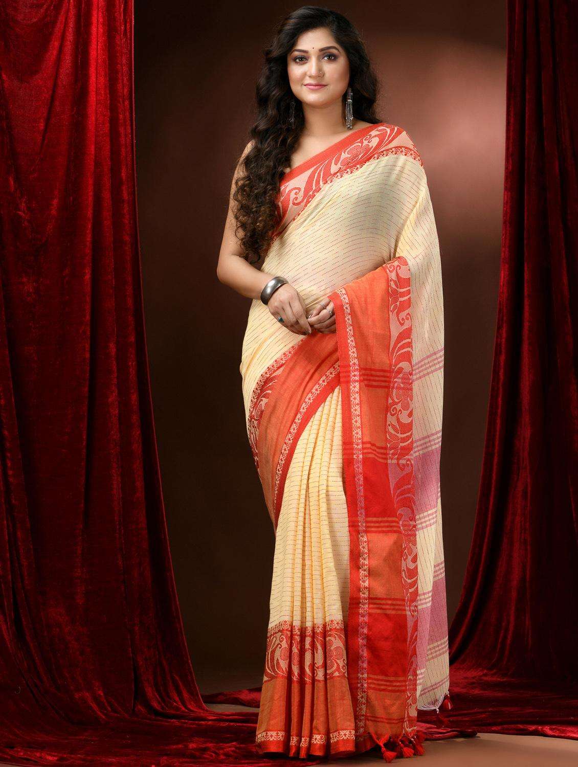 women self design handloom saree
