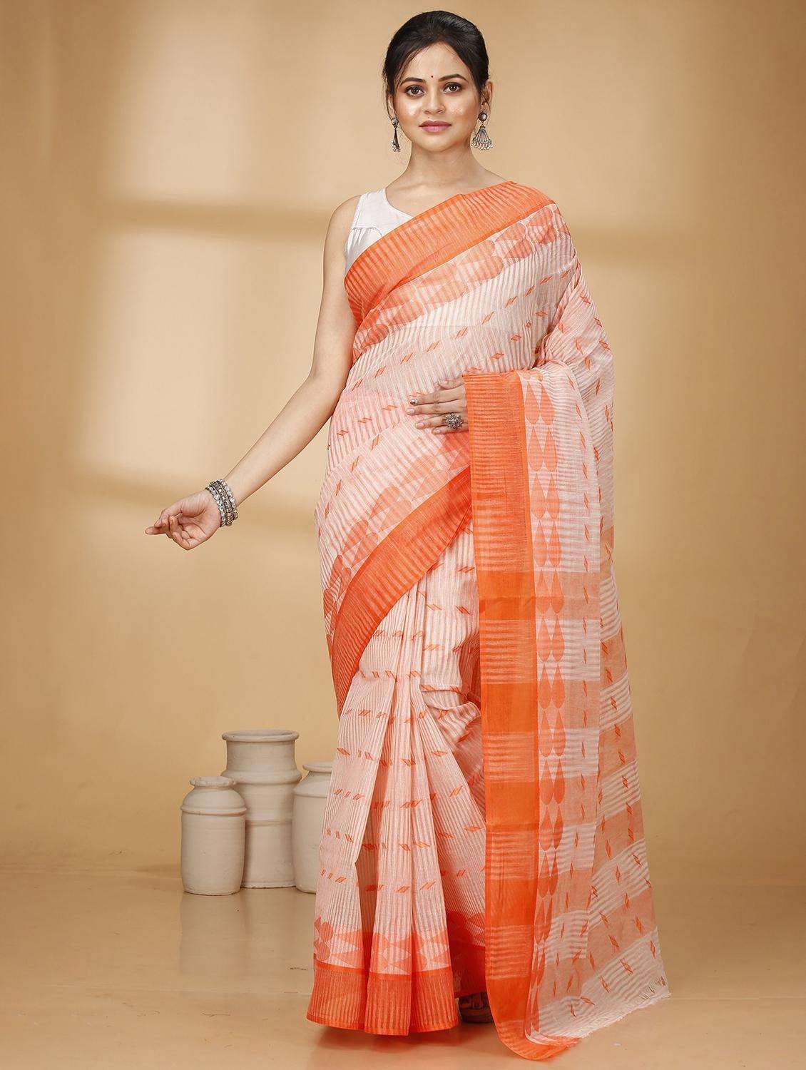 women self design handloom saree