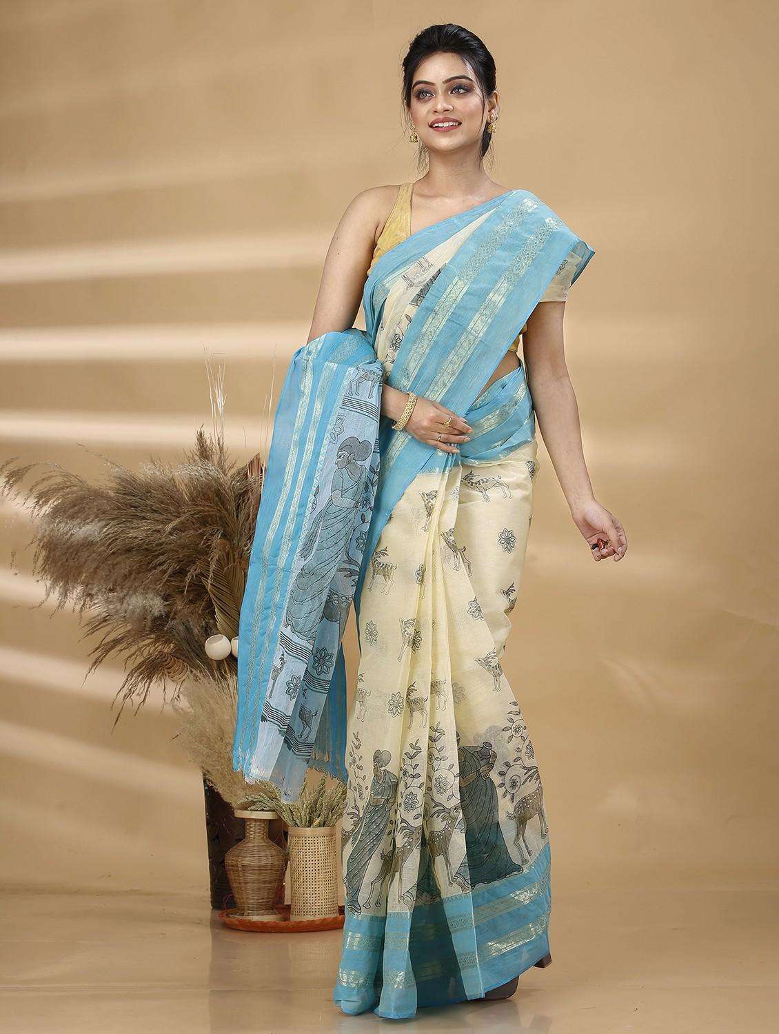 women self design handloom saree - 22261306 -  Standard Image - 1