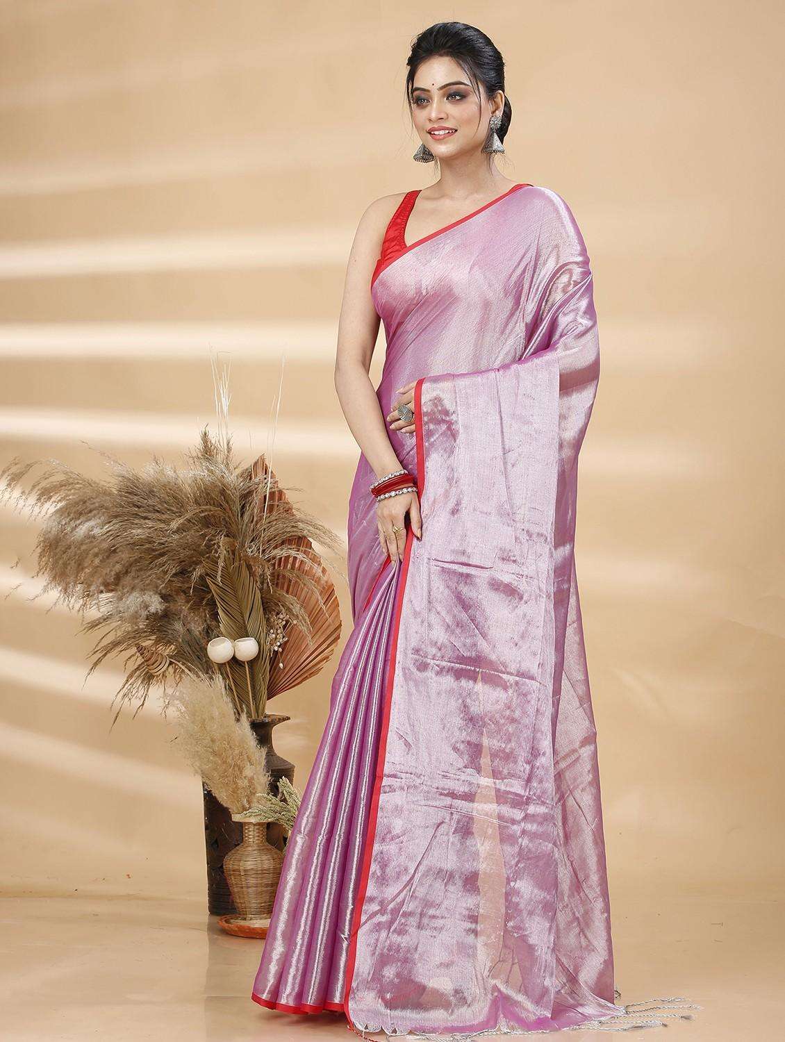 women solid plain saree with blouse - 22261434 -  Standard Image - 1