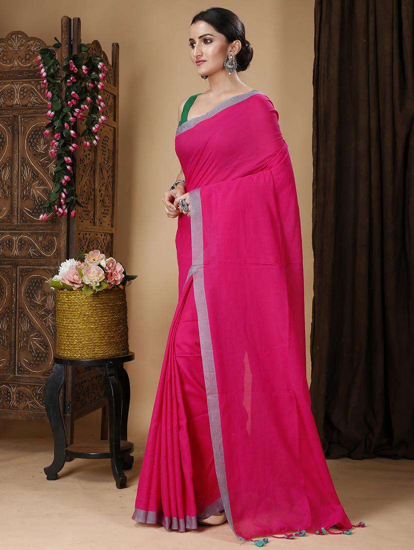 women solid plain saree - 22261511 -  Standard Image - 1