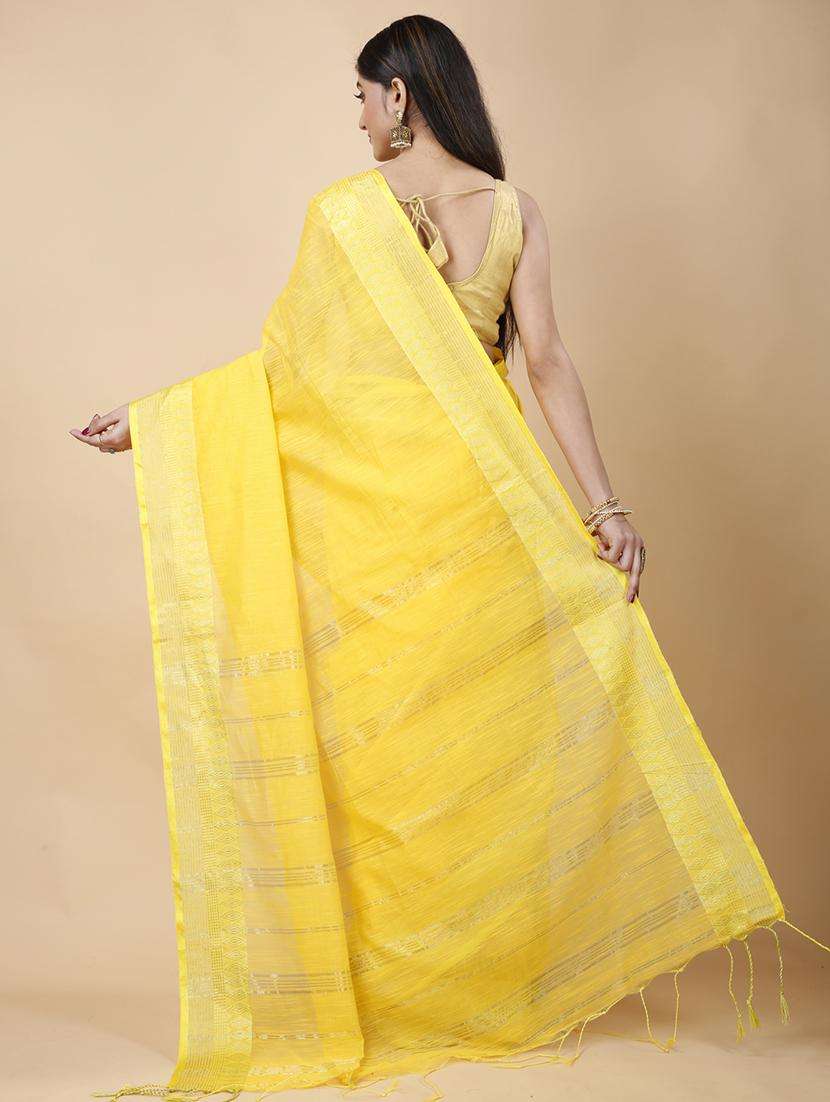 women solid with bordered saree with blouse - 22262108 -  Standard Image - 1
