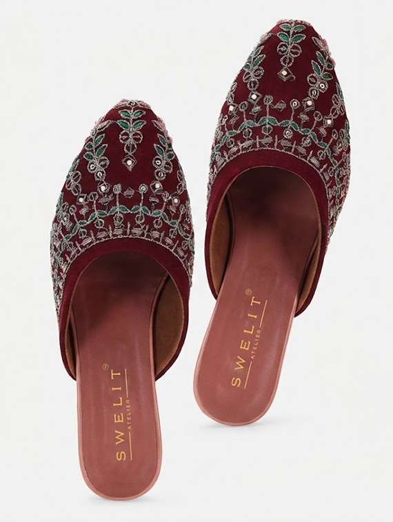 women embroidered block heel mules - 22263415 -  Standard Image - 4