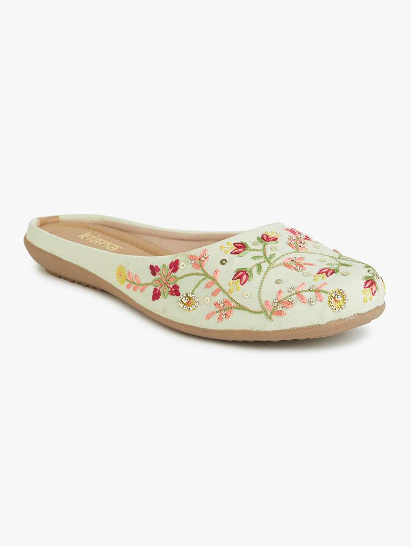 women embroidered flat mules - 22263423 -  Standard Image - 1