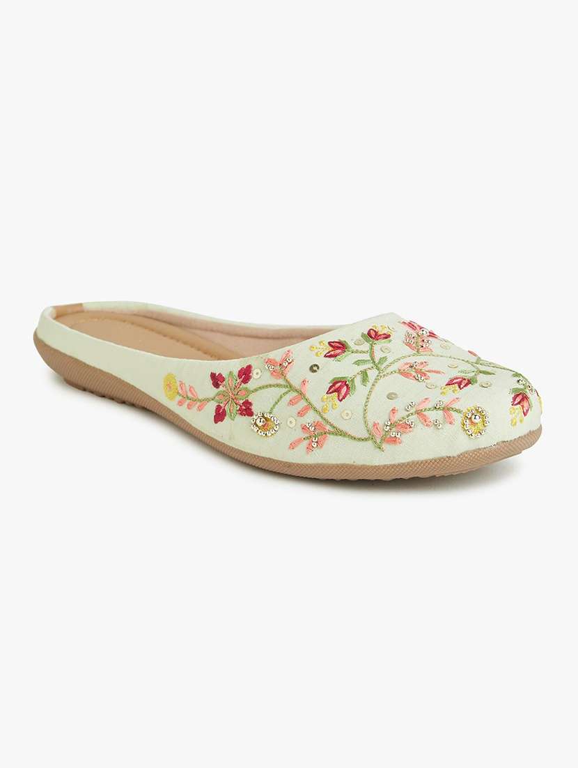 women embroidered flat mules - 22263423 -  Standard Image - 1