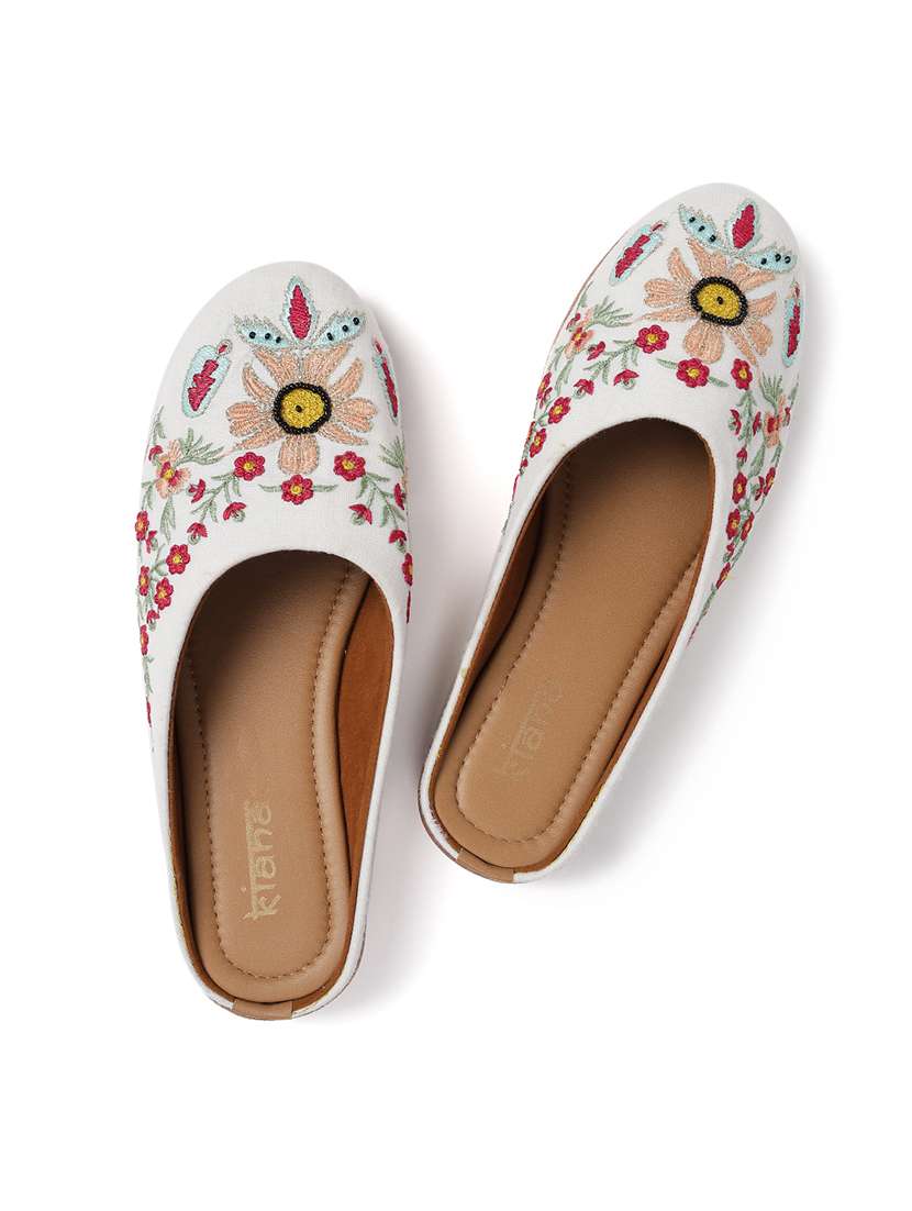 women embroidered flat mules - 22263424 -  Standard Image - 4