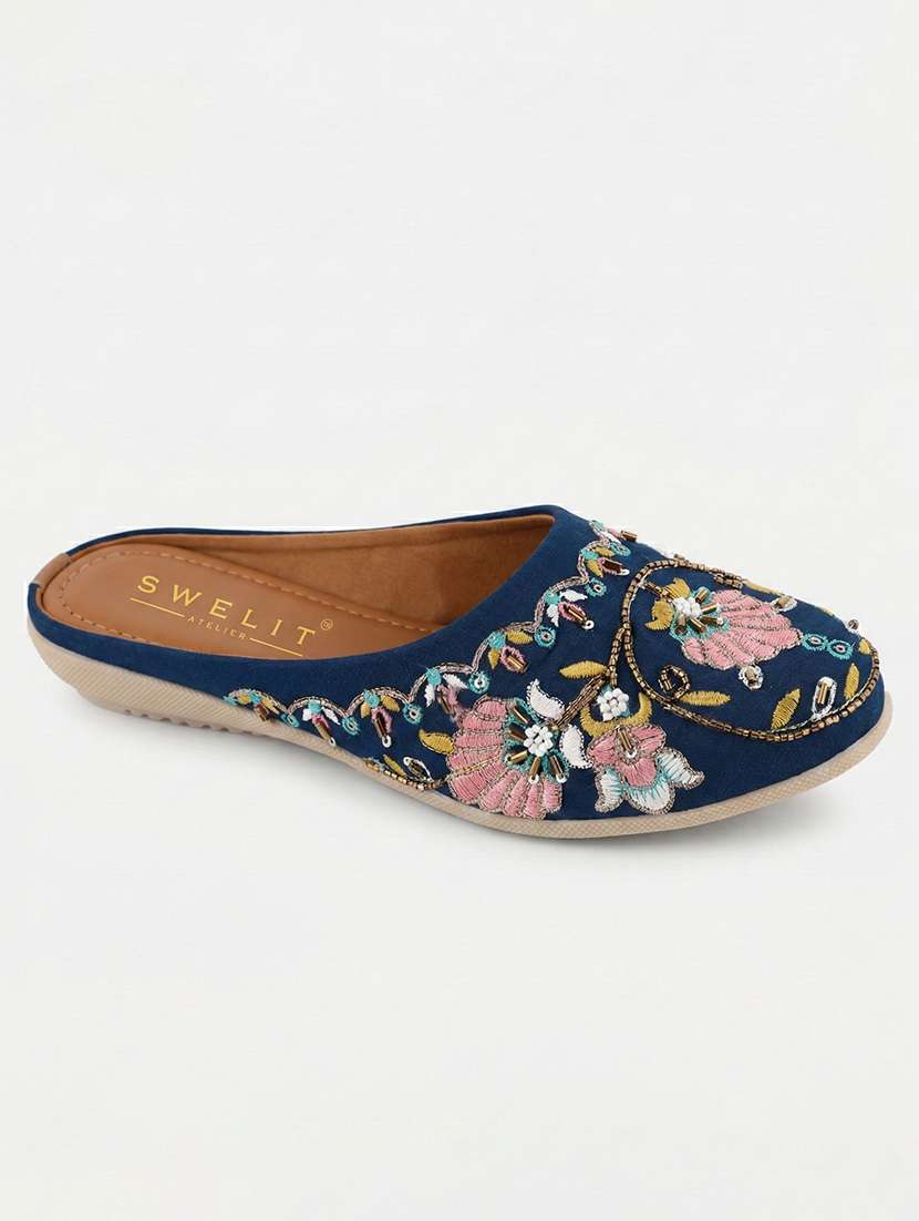 women embroidered flat mules - 22263428 -  Standard Image - 4