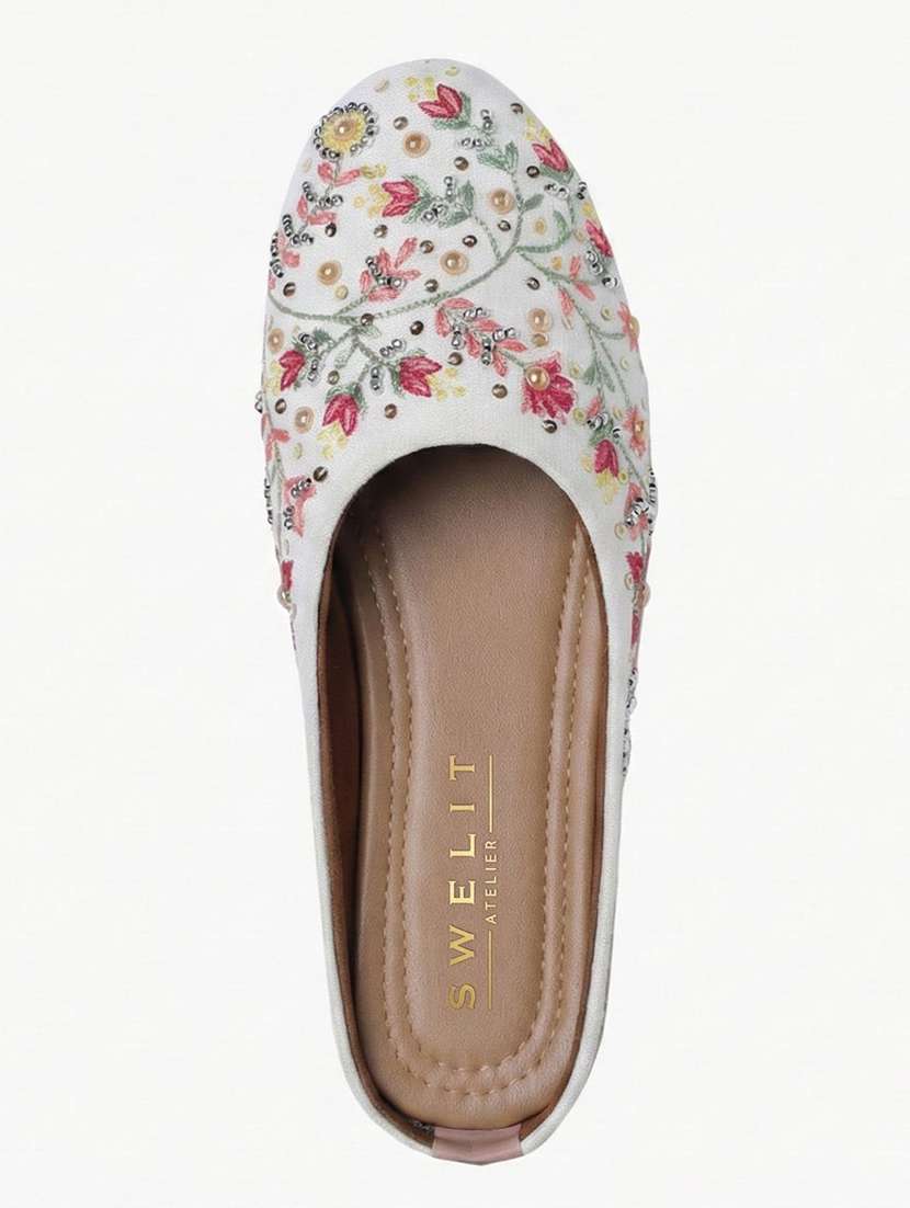 women embroidered flat mules - 22263429 -  Standard Image - 6