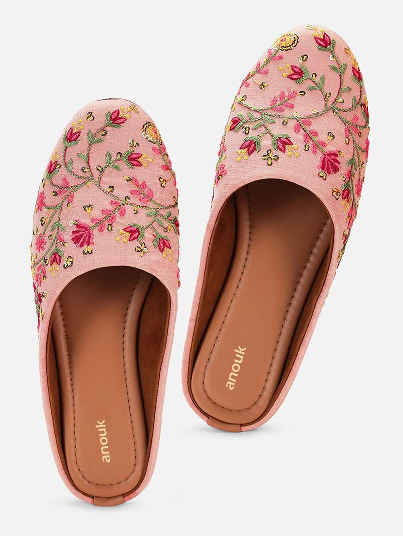 women embeoidered flat mules - 22263433 -  Standard Image - 1