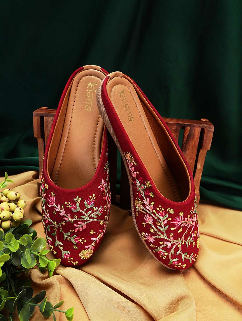 women embroidered flat mules - 22263435 -  Standard Image - 1