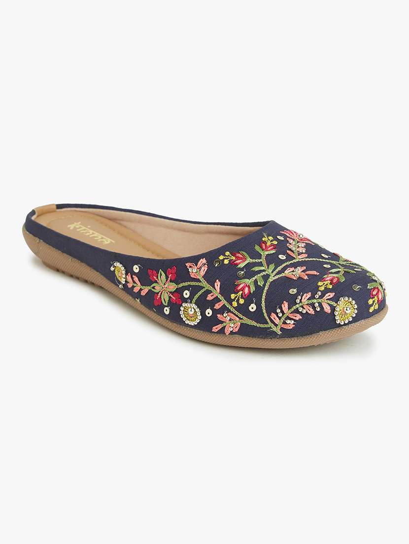 women embroidered slip on mules - 22263436 -  Standard Image - 1