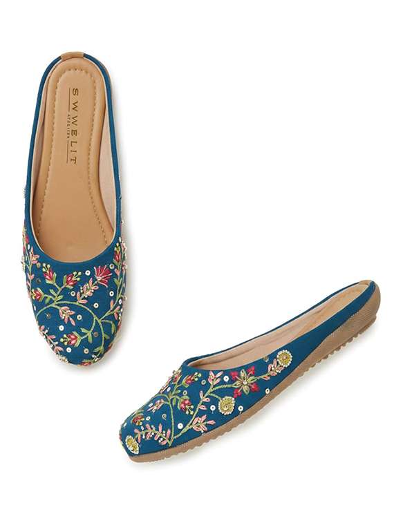 women embroidered flat mules - 22263437 -  Standard Image - 4
