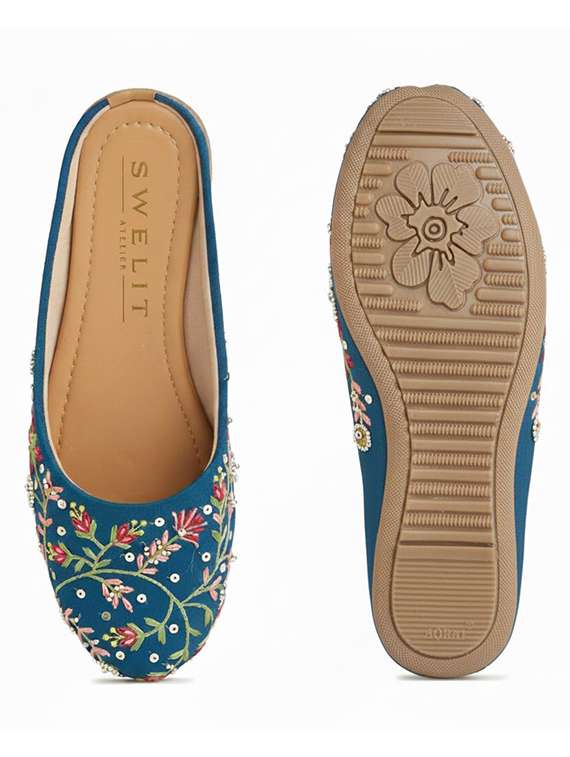 women embroidered flat mules - 22263437 -  Standard Image - 6