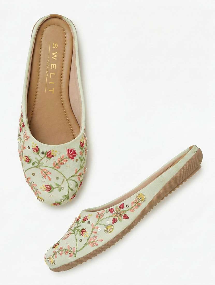 women embroidered flat mules - 22263443 -  Standard Image - 4