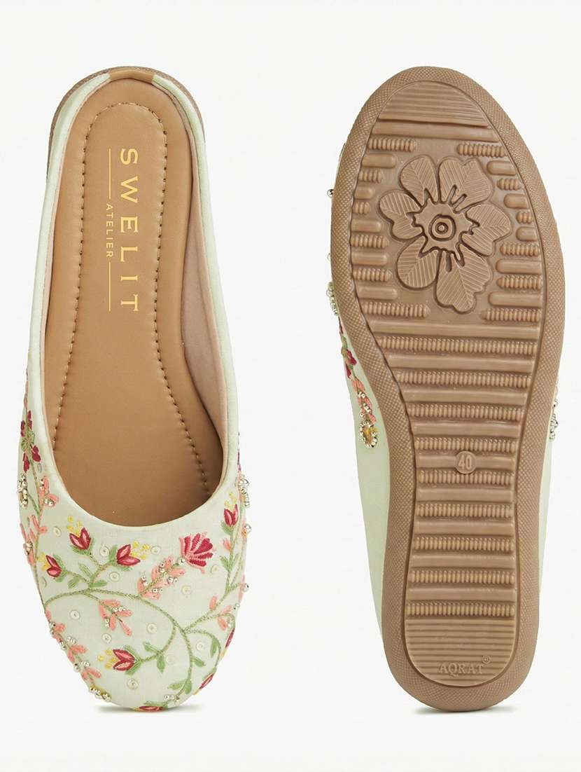 women embroidered flat mules - 22263443 -  Standard Image - 6