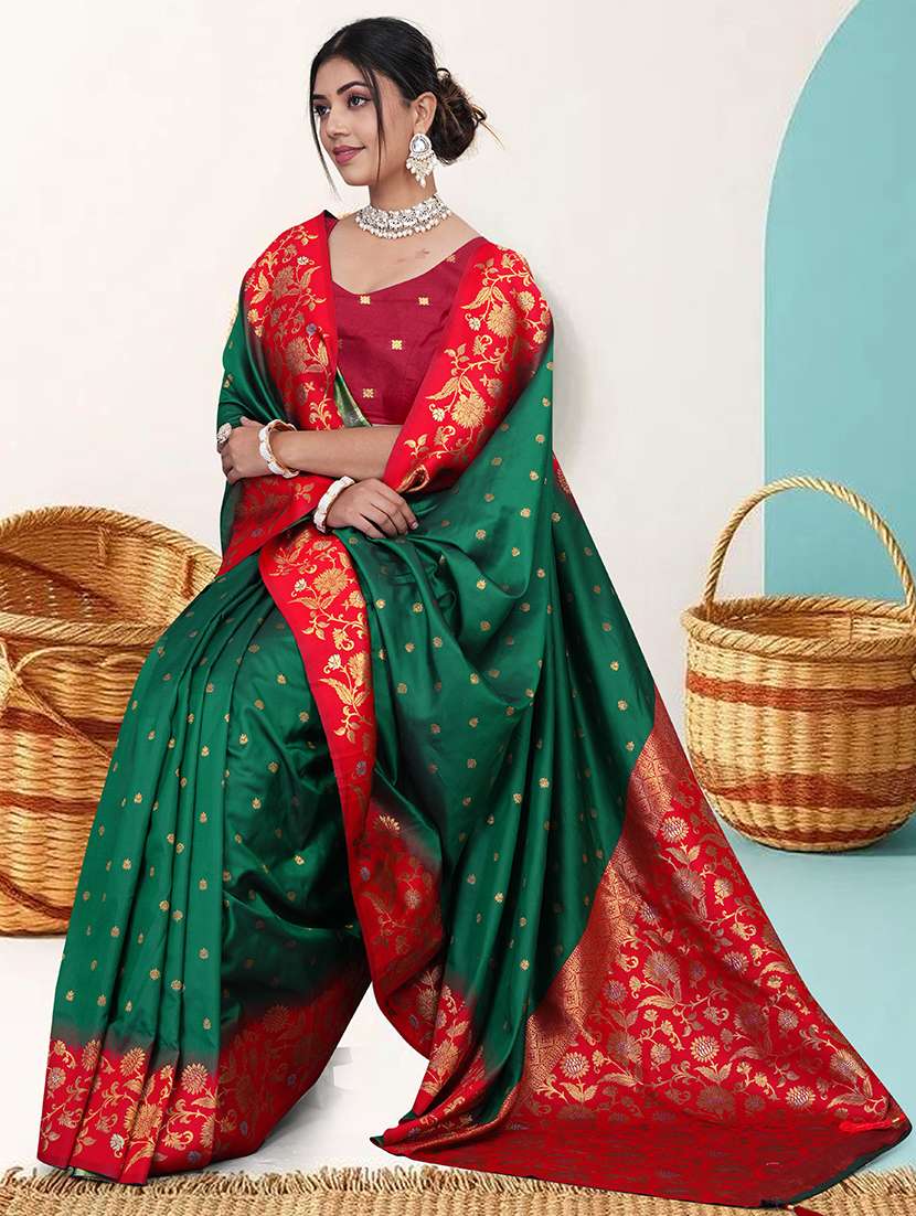 women self design banarasi saree with blouse - 22263455 -  Standard Image - 1