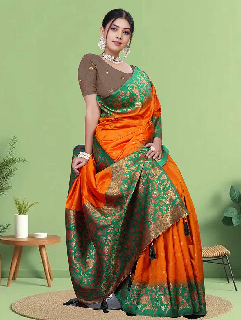 women self design banarasi saree with blouse - 22263457 -  Standard Image - 1