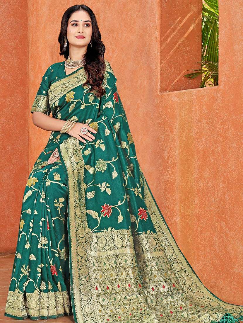 women self design kanjivaram saree with blouse - 22263463 -  Standard Image - 1