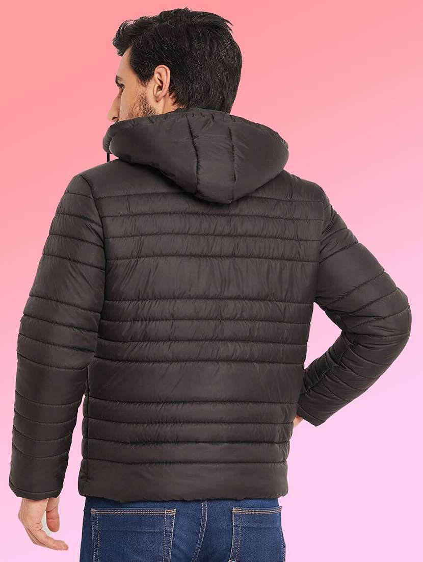 men solid long sleeve puffer jacket - 22263580 -  Standard Image - 1