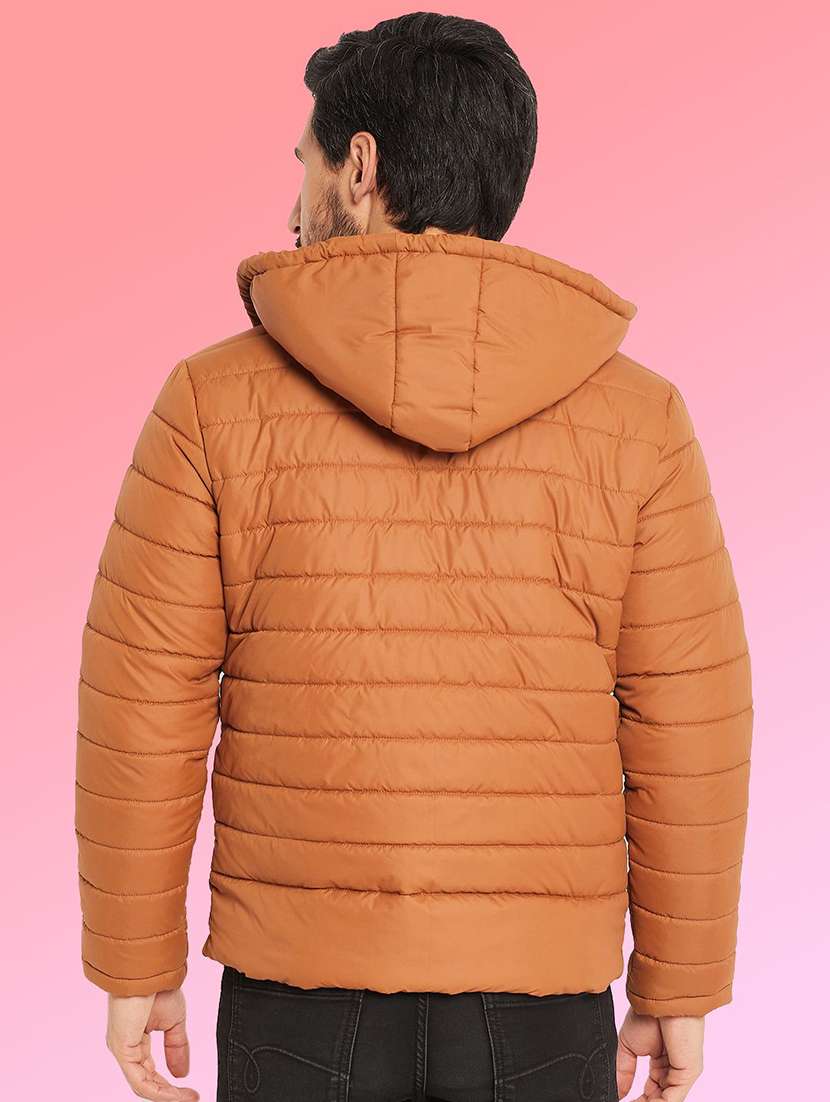 men solid long sleeve puffer jacket - 22263582 -  Standard Image - 1