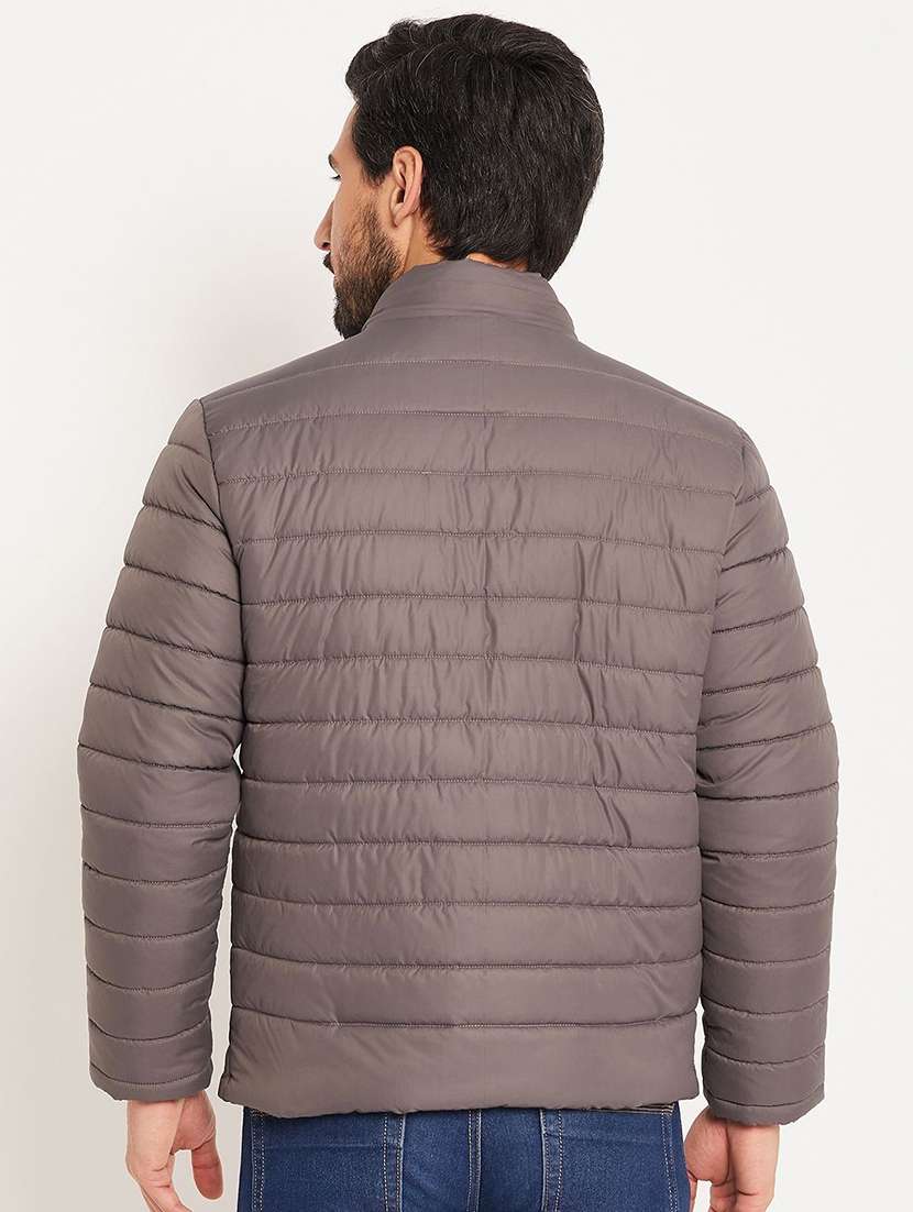 men solid long sleeve hooded puffer jacket - 22263605 -  Standard Image - 1