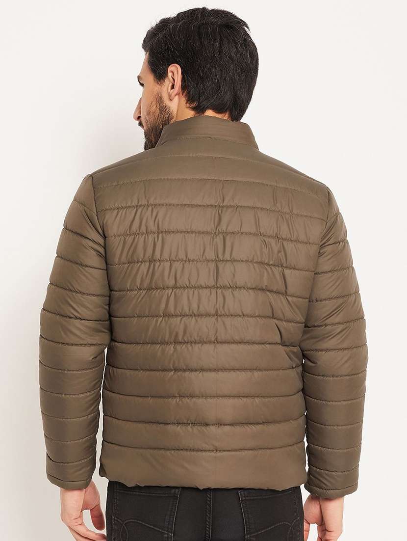 men solid long sleeve hooded puffer jacket - 22263637 -  Standard Image - 1