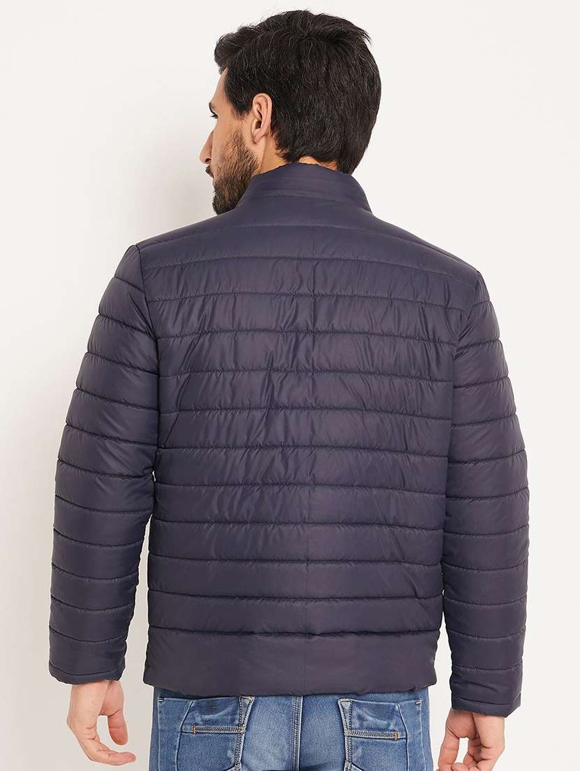 men solid long sleeve puffer jacket - 22263639 -  Standard Image - 1